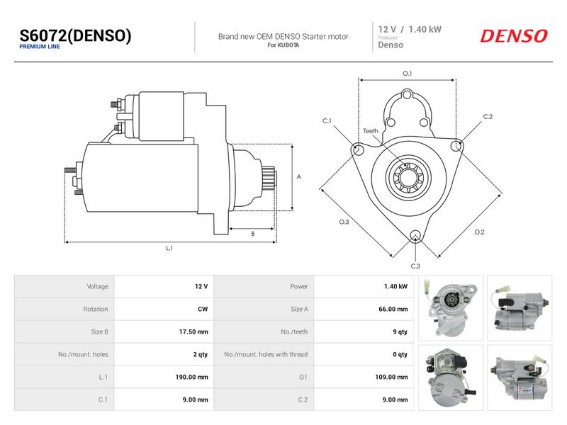 This part match OEM code: 16611-63012
