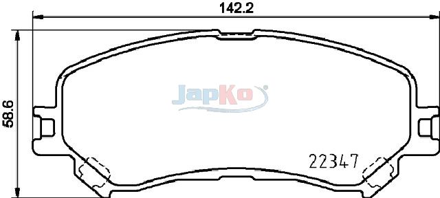 Piduriklotsi komplekt, ketaspidur, JAPKO 500707