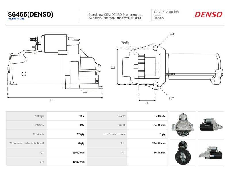 This part match OEM code: CC1T-11000-AA