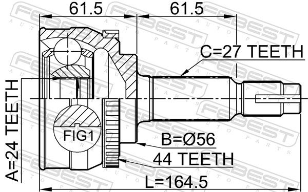 FEBEST 0210-078A44 Joint Kit, drive shaft