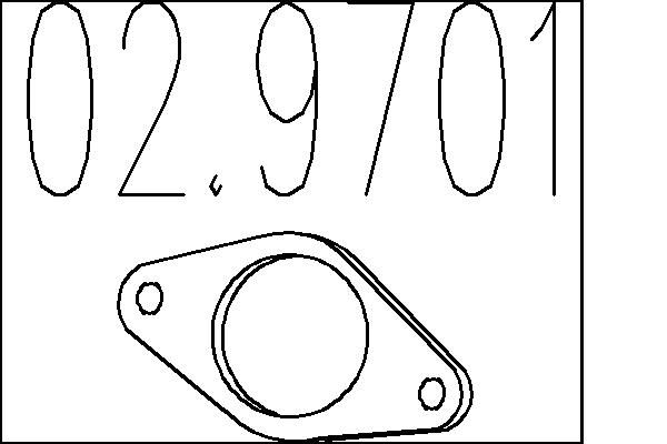Ущільнення, вихлопна труба, Mts 02.9701