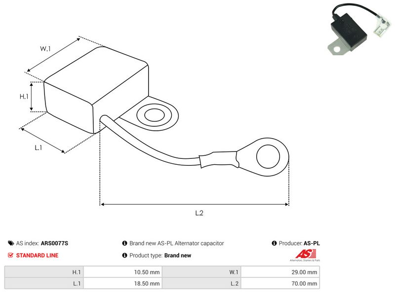 AS-PL ARS0077S Repair Set, alternator