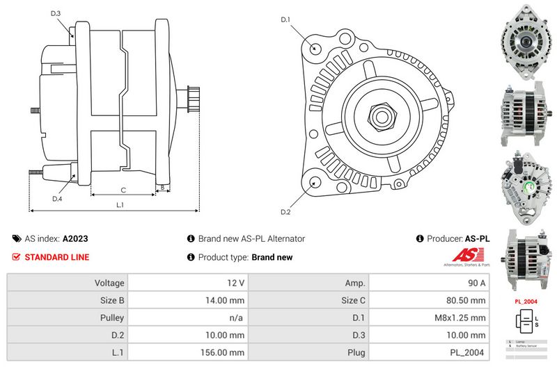 AS-PL A2023 Alternator