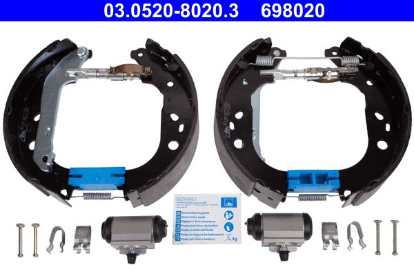 Комплект гальмівних колодок, Ate 03.0520-8020.3