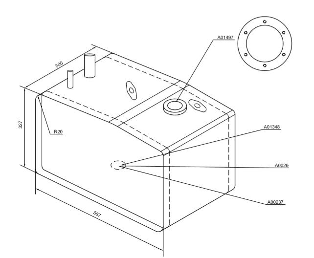 AG PARTS 826 Fuel Tank