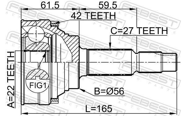 FEBEST 0210-051A42 Joint Kit, drive shaft