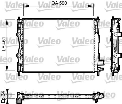 Радіатор основний під мкпп NISSAN Qashqai 07-14 21400JD50B