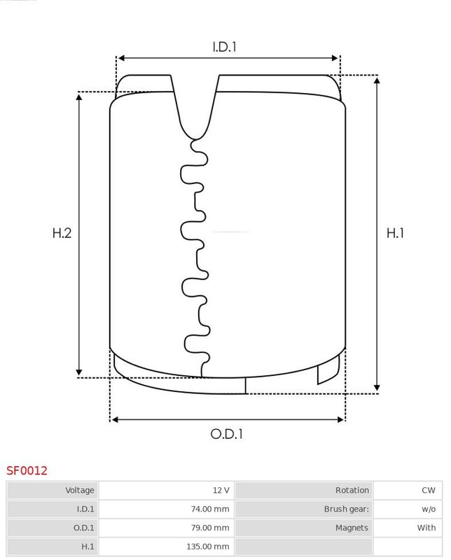 Обмотка збудження, стартер, Auto Starter SF0012