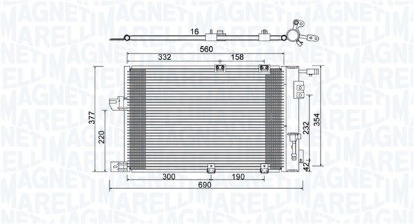 MAGNETI MARELLI kondenzátor, klíma 350203927000