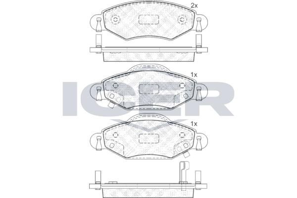 ANDEL 181587 - Brake Pad Set, disc brake