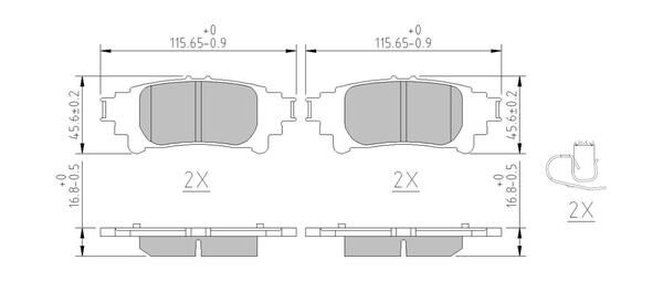 FERODO FDB5237 Brake Pad Set, disc brake