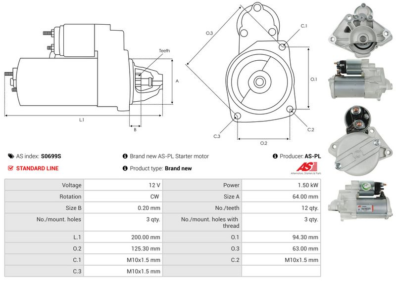 AS-PL S0699S Starter