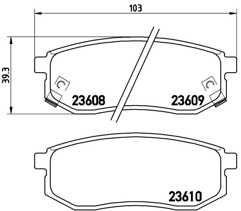 BREMBO P30030 Brake Pad Set, disc brake