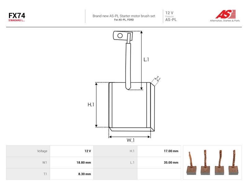 Süsinikuhari, starter, AS-PL FX74