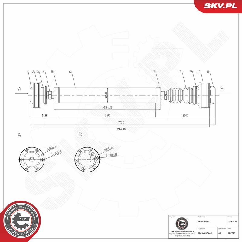 ESEN SKV 76SKV154 Pusašis