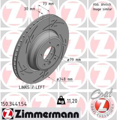 Гальмівний диск, Zimmermann 150.3441.54