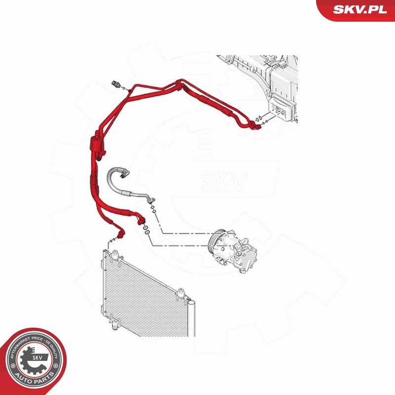 ESEN SKV 43SKV591 High/Low-pressure Line, air conditioning