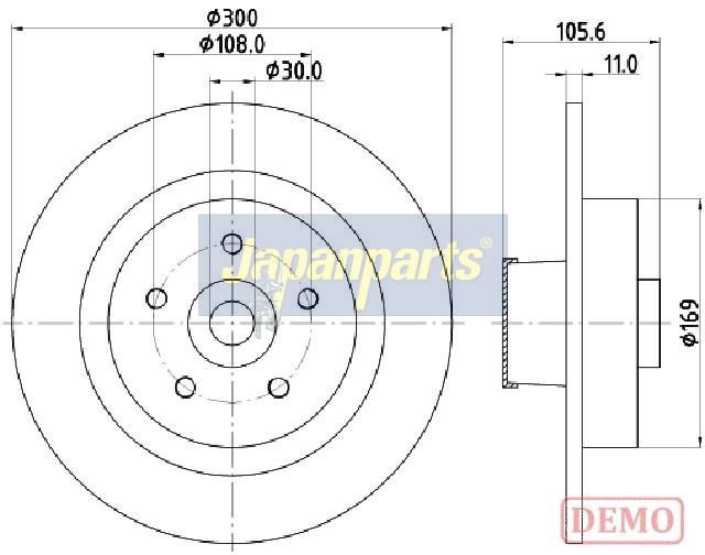 спирачен диск JAPANPARTS