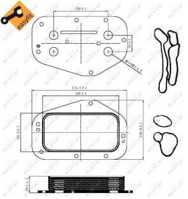 NRF 31314 Oil Cooler, engine oil