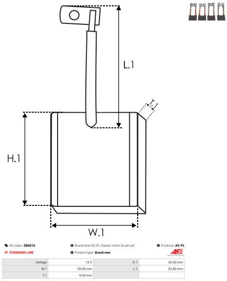 Süsinikuhari, starter, AS-PL SB6016