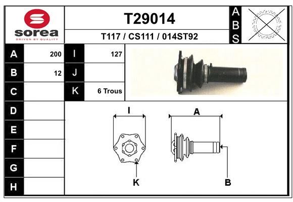 EAI hajtótengely T29014