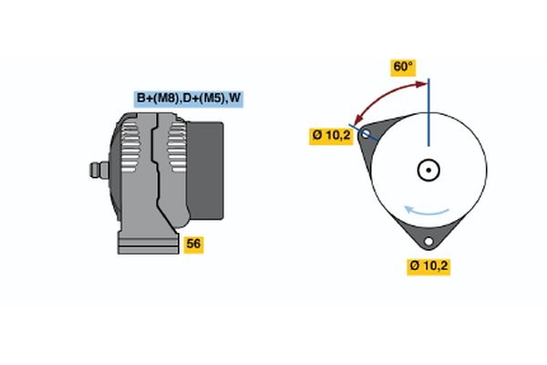 Bosch Alternator 0 123 315 501