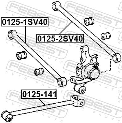 FEBEST 0125-2SV40 Control/Trailing Arm, wheel suspension