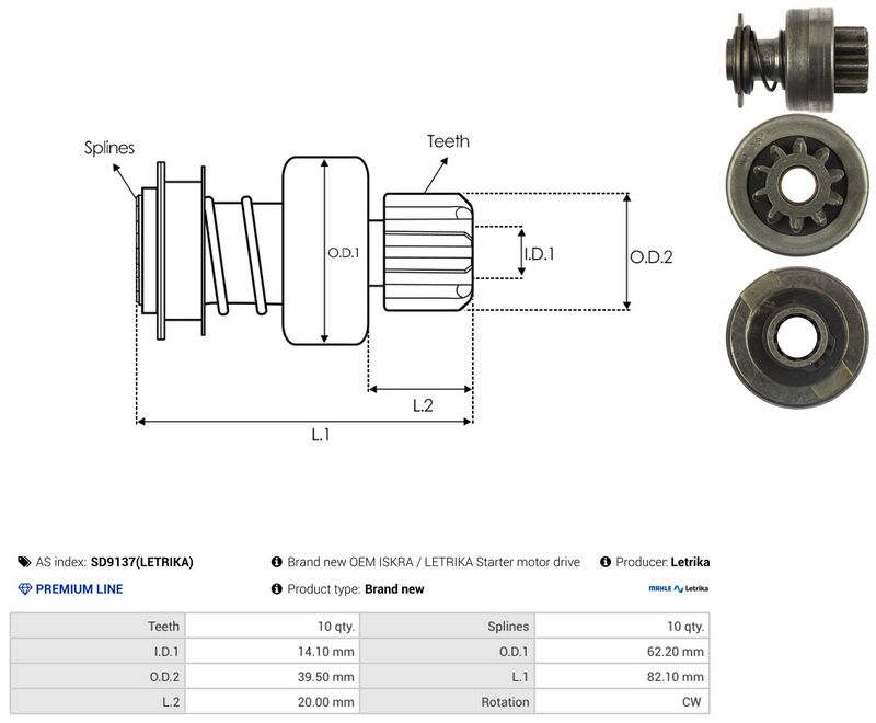 Vabajooks, starter, AS-PL SD9137(LETRIKA)