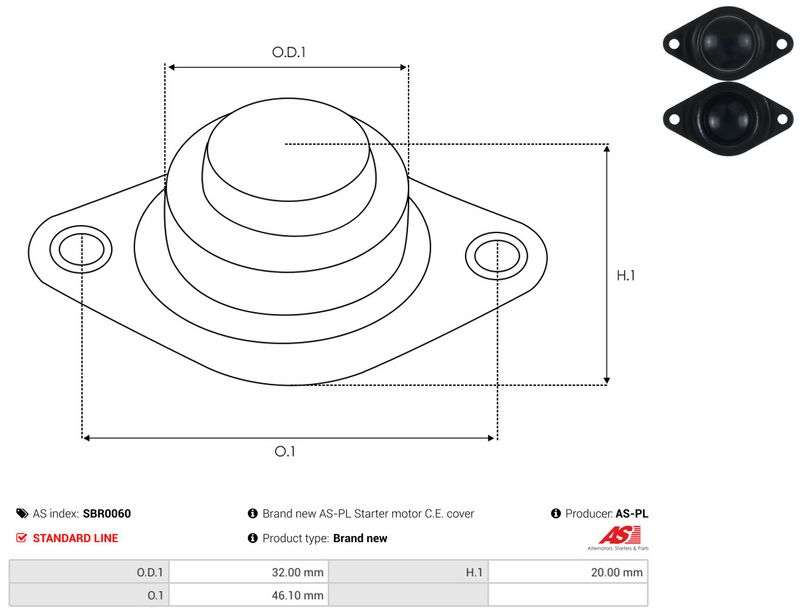 AS-PL SBR0060 Starter Lid, carburettor