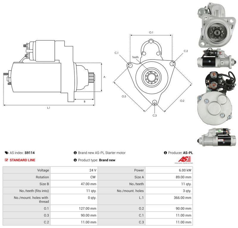 AS-PL S9114 Starter