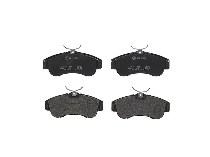 Piduriklotsi komplekt, ketaspidur, BREMBO P 56 022