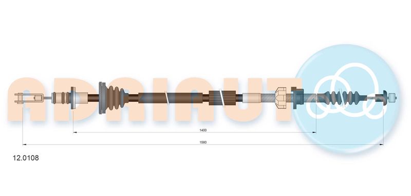 ADRIAUTO 12.0108 - Cable Pull, clutch control