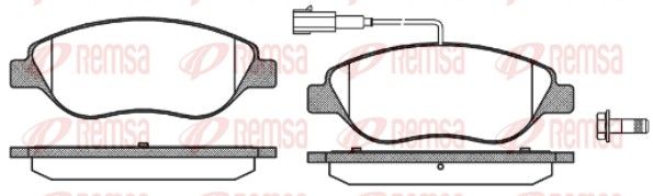 REMSA 0860.02 Stabdžių trinkelių rinkinys, diskinis stabdys