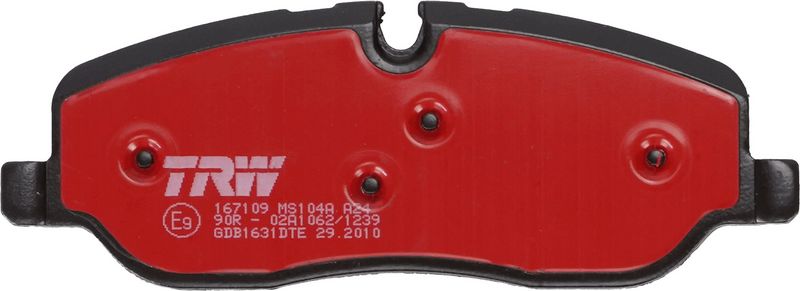 Piduriklotsi komplekt, ketaspidur, TRW GDB1631DTE