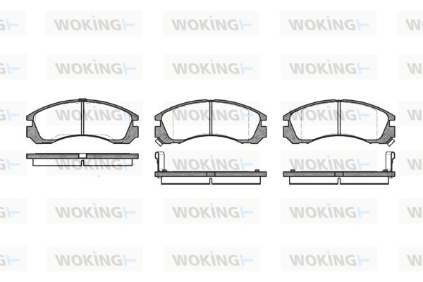 Комплект гальмівних накладок, дискове гальмо, Woking P254302