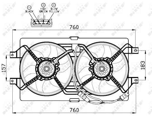 NRF 47502 Fan, engine cooling