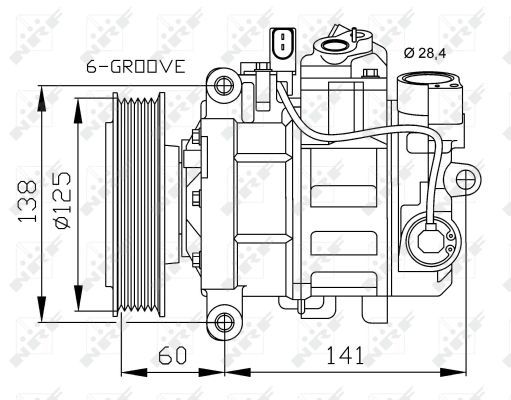 NRF 32512 Compressor, air conditioning