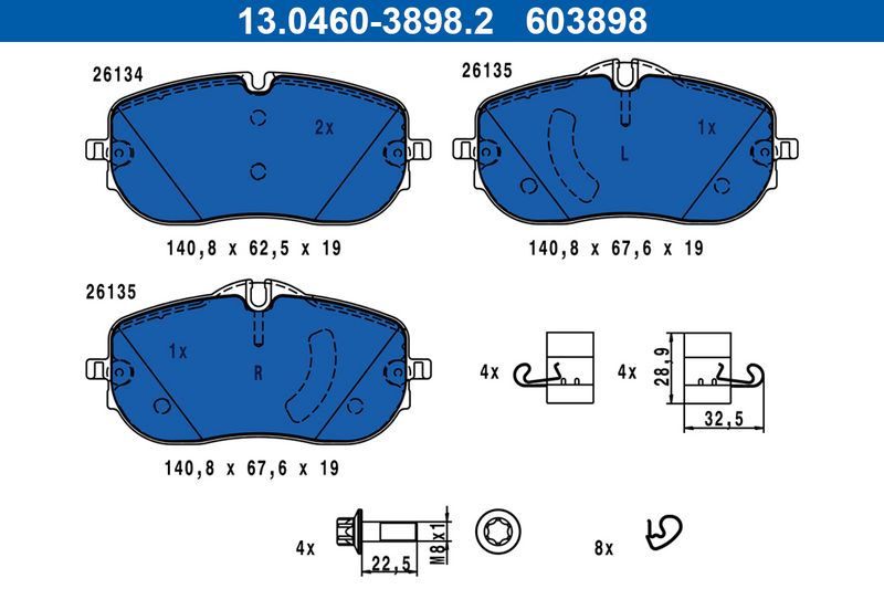 Juego de pastillas de freno CONTINENTAL 13.0460-3898.2