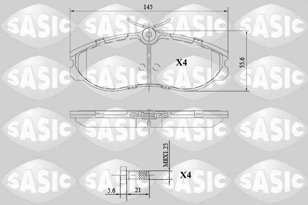 Kit de plaquettes de frein, frein à disque SASIC 6216135