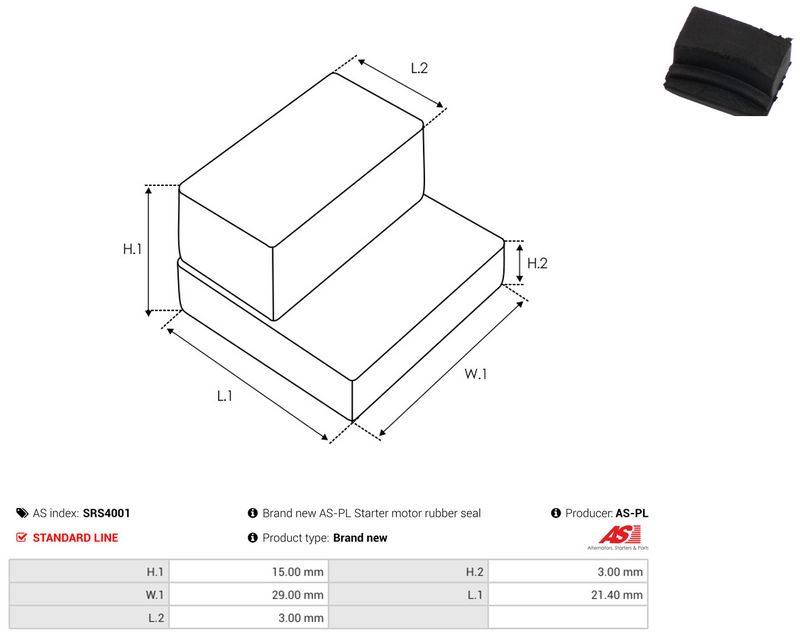 AS-PL SRS4001 Repair Kit, starter