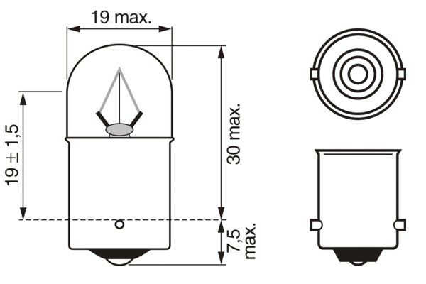 BOSCH 1 987 302 704 Bulb, direction indicator