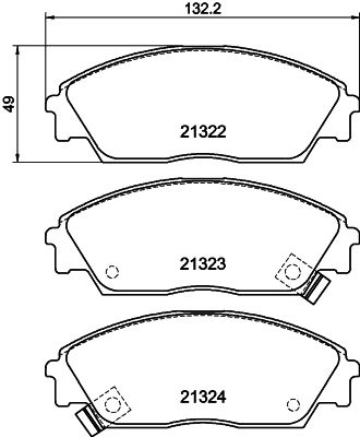 HELLA fékbetétkészlet, tárcsafék 8DB 355 005-661