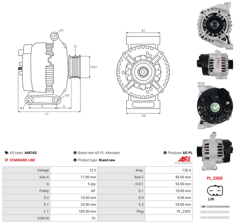 AS-PL A6816S Generatorius