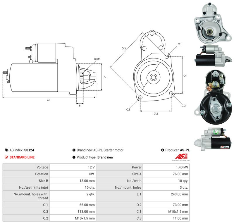 Starter, AS-PL S0124