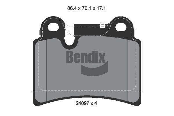 BENDIX Braking fékbetétkészlet, tárcsafék BPD2094