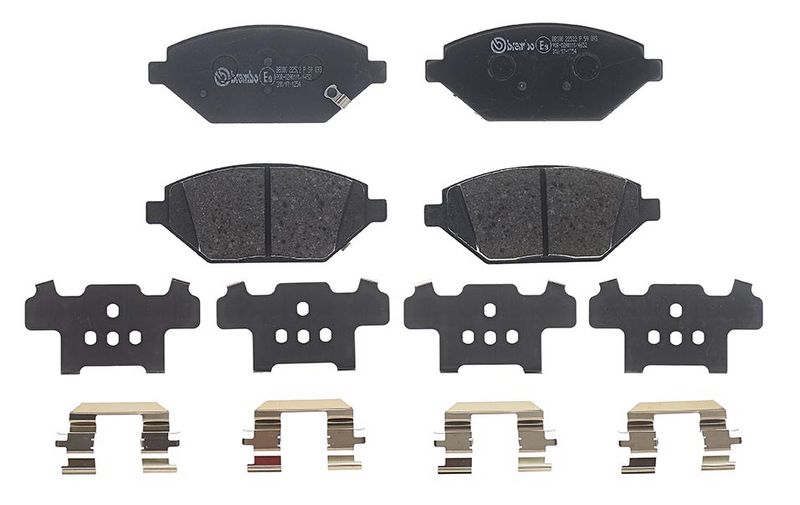 комплект спирачно феродо, дискови спирачки BREMBO