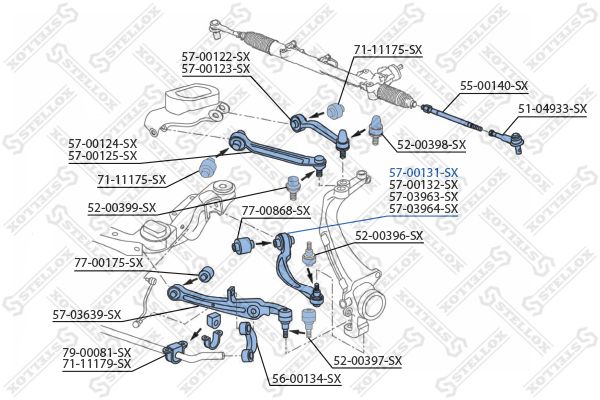 STELLOX 57-00131-SX Control/Trailing Arm, wheel suspension