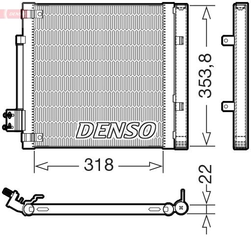 DENSO kondenzátor, klíma DCN99082