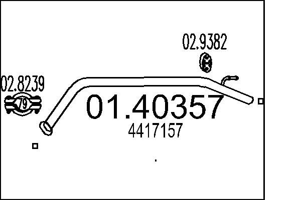 MTS kipufogócső 01.40357