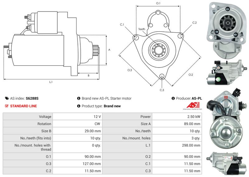 AS-PL S6288S Starter
